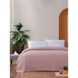 Macar Tek Kişilik Pike Pamuklu Yatak Örtüsü 170x230 Pembe