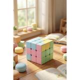 Macaron 3X3 Zeka Küpü - Hızlı Pürüzsüz Dönüş Profesyonel - Stickerless Pastel Renkli Sabır Küpü