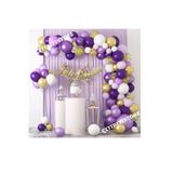 Macaron Mor Balon Zinciri Seti Gölge Mor Altın Balon Dekorasyon, 98451685419865448964