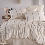 Macas Home Apollo Pamuklu Yıkamalı Ipliği Boya Vintage Çift Kişilik Nevresim Takımı 200*220 Apllckt - Sarı - Krem - 200 x 220 cm