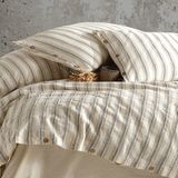 Macas Home Ares %100 Pamuklu Yıkamalı Ipliği Boya Vintage Tek Kişilik Nevresim Takımı 160*220 Arstkt - Bej - Siyah - 160 x 220 cm