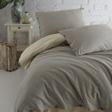 Macas Home Athena %100 Pamuklu Ipliği Boyalı Yıkamalı Tek Kişilik Nevresim Takımı 160*220 - Zeytin Yeşili - 160 x 220 cm