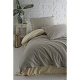 Macas Home Athena Pamuklu Ipliği Boyalı Yıkamalı Battal Boy Nevresim Takımı 240*220 zeytin yeşili