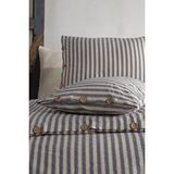 Macas Home Bluesky %100 Pamuklu Ipliği Boyalı Yıkamalı Yastık Kılıfı 2*50*70 KREM-MAVİ