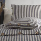 Macas Home Bluesky Pamuklu Ipliği Boyalı Yıkamalı Tek Kişilik Nevresim Takımı 160 x 220 cm - Krem - Mavi