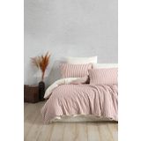 Macas Home Chance Cherry 100 Pamuk İpligi Boyali Yikamali Cift Kisilik Nevresim Takimi Krem 200*220