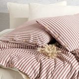 Macas Home Chance Cherry %100 Pamuklu Ipliği Boyalı Yıkamalı Yastık Kılıfı 2*50*70 - Krem - Kırmızı