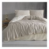 Macas Home Chance Pamuklu Ipliği Boyalı Yıkamalı Battal Boy Nevresim Takımı 240*220 - 220 x 240 cm - Krem