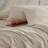 Macas Home Freya Khaki Pamuklu Yıkamalı Vintage Battal Boy Nevresim Takımı 240*220 - Krem - Haki - 240 x 220 cm