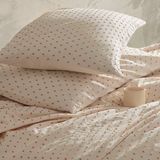 Macas Home Freya Orange Pamuklu Yıkamalı Vintage Battal Boy Nevresim Takımı 240*220 - Bej - Turuncu - 240 x 220 cm