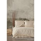 Macas Home Grace %100 Pamuklu Fırfırlı Yıkamalı Çift Kişilik Nevresim Takımı 200*220 BEJ
