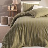 Macas Home Kronos Mist %100 Pamuklu Yıkamalı Tek Kişilik Nevresim Takımı 160*220 - Yeşil - Sarı