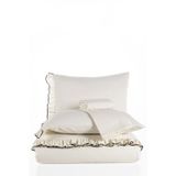 Macas Home Lotis %100 Pamuklu Süs Overlok Dikişli Fırfırlı Yıkamalı Battal Boy Nevresim Takımı 240x220