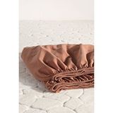 Macas Home Mocca Mousse %100 Pamuklu Yıkamalı Battal Boy Lastikli Çarşaf 180*200 Kahverengi