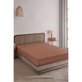 Macas Home Mocca Mousse %100 Pamuklu Yıkamalı Çift Kişilik Lastikli Çarşaf 160*200 Kahverengi