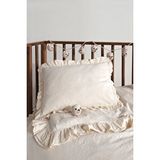 Macas Home Pamuklu Fırfırlı Yıkamalı Yastık Kılıfı 2*35*45 ekru