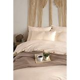 Macas Home Pure Natural %100 Pamuklu Yıkamalı Battal Boy Nevresim Takımı 240*220 KREM