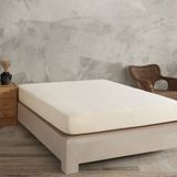Macas Home Pure Natural %100 Pamuklu Yıkamalı Çift Kişilik Lastikli Çarşaf 160*200 - 160 X 200 - Bej