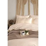 Macas Home Pure Natural %100 Pamuklu Yıkamalı Tek Kişilik Nevresim Takımı 160*220 KREM