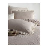 Macas Home Ruffle %100 Pamuklu Ipliği Boyalı Yıkamalı Battal Boy Nevresim Takımı 240*220