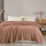 Macas Home Siena %100 Pamuklu Çift Kişilik Pike 200X230 cm Kahverengi - 200 x 230