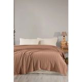 Macas Home Siena %100 Pamuklu Çift Kişilik Pike 200x230 cm Kahverengi