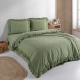 Macas Home Soft Cotton Daria %100 Pamuklu Çift Kişilik Nevresim Takımı F1 - Yeşil