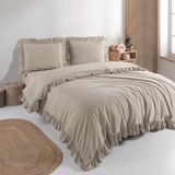 Macas Home Soft Cotton Dune %100 Pamuklu Çift Kişilik Nevresim Takımı F1 - Taş