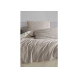 Macas Home Tezza Krem Renkli Çift Kişilik Nevresim Takımı 200*220 Pamuklu İpliği Boyalı Düz Desen - 200 x 220 cm