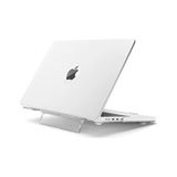 Macbook Air 13" 2020 M1 Çip A2337/A1932/A2179 Uyumlu Standlı Iz Önleyici Şeffaf Kılıf Koruyucu Kapak Şeffaf