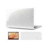 Macbook Air 13 Inç M1 Çip A2337 Tam Uyumlu Alt Üst Kılıf + Klavye Kılıfı + Ekran Koruyucu Film Şeffaf