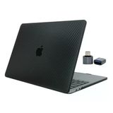 Macbook Air 13 Karbon Fiber Sert Hard Case İnce Hafif Darbe Koruma Kapak Uyumlu A1932 A2179 A2337 M1