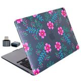 Macbook Air 13 Uyumlu Sert Kılıf İnce Hafif Darbe Çizilme Koruma Çiçek Desenli – M1 A2337, A2179, A1932