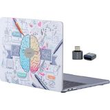 MacBook Air M1 Kılıfı 13.3 Inç A2337 A2179 A1932 Uyumlu Sol Beyin Sağ Beyin Desenli Sert Kapak