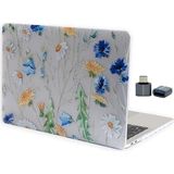 MacBook Air M1 Kılıfı 13 Inç A2337 A2179 A1932 Uyumlu Sert Kapak Hard Case Koruyucu Kılıf MacBook Air 13 Inç Kılıfı Çizilme ve Darbe Koruyucu Uv Baskılı Tropikal Çiçek Yaprak Desenli Sarı