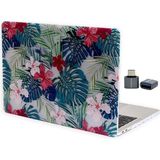 MacBook Air M1 Kılıfı 13 Inç A2337 A2179 A1932 Uyumlu Sert Kapak Hard Case Koruyucu Kılıf MacBook Air 13 Inç Kılıfı Çizilme ve Darbe Koruyucu Uv Baskılı Tropikal Çiçek Yaprak Desenli Yeşil