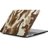 Macbook Pro 13 - 13.3'inç A1278 2in1 Kahverengi Kamuflaj Desenli Mat Doku Kılıf