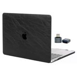 Macbook Pro 13 Deri Kaplama Hard Shell Kılıf Sert Kapak A2338 A2289 A2251 A198