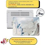 MacBook Pro 13 Inç M1 M2 Kılıf A2338 A1708 Uyumlu Sert Kapak | Usb-C 2016-2022 Mermer Desenli Hard Case Koruyucu Mavi