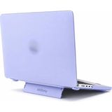 MacBook Pro 14.2 Inç Kılıf A2442 A2779 A2918 A2992 A3112 A3401 A3185 A3434 A3426 A3427 Uyumlu Standlı Mat Sert Kapak Hard Case Ergonomik Yükseltici Açık Lila