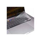 Macbook Pro 14 İnç M3 / M3 Pro / M3 Max A2992 A2918 Uyumlu Kılıf + Klavye Kılıfı + Ekran Koruyucu Simli