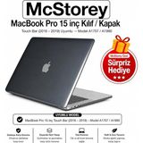 MacBook Pro 15 Kristal Şeffaf Kılıf A1707 A1990 Uyumlu Parlak Sert Tpu Kılıf Ince Hafif Koruyu