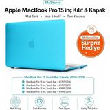 MacBook Pro 15 Mat Kılıf A1707 A1990 Uyumlu Sert Tpu Kılıf Ince Hafif Koruyucu Kapak 2016-2019 Şeffaf Açık Mavi
