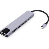 Macbook Pro Air Usb Type-c Hub Dönüştürücü Çevirici Çoklayıcı 8 in 1 Type-C Çıkışlı Çoklu Çevirici Adaptör Ethernet HDMI USB Çoklayıcı SD TF Kart Okuyucu USB Hub
