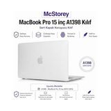 Macbook Pro Kılıf 15INÇ Mat (Eski Hdmı'lı MODEL:A1398 2012-2015) ile Uyumlu Şeffaf - 1 GB - 00-Siyah - Beyaz - Option-1