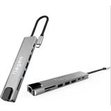 Macbook Pro Touch Bar Type-C Çoğaltıcı 8 In 1 Ethernet Sd USB HDMI - Gri