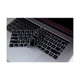 MacBook Pro Türkçe Q Klavye Koruyucu Us Ansı Düz Enter Uyumlu Silikon Keyboard Cover 13-15 Inç A1706 A1989 A2159 A1707 A1990 | Amerikan Ingilizce Klavyeyi Türkçe Q’ya Çeviren Siyah