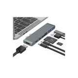 Macbook Pro Type C 7'Li Hub + 4K Hdmi + Kart Okuyucu + 2 Usb 3.0 - Silver