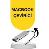 Macbook Pro/air Uyumlu USB Type-C 8 In 1 Hub Dönüştürücü Çevirici Çoklayıcı USB Hdmı Micro Sd 8 Gir
