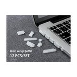 MacBook Toz Koruyucu Silikon Port Tıpa Seti 12’si Bir Arada Usb-A Magsafe HDMI Sd Uyumlu Eski Nesil Retina Kasa Şeffaf